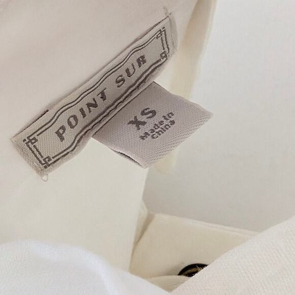 J.Crew Point Sur Peplum White Linen Cotton Lace-Up Sleeveless Top, size XS - Picture 3 of 8